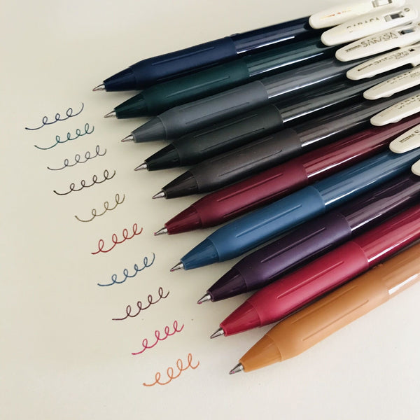 Zebra Sarasa Clip Vintage Color Gel Ink Pens 5 Colors 0.5mm JJ15-5C-VI-N